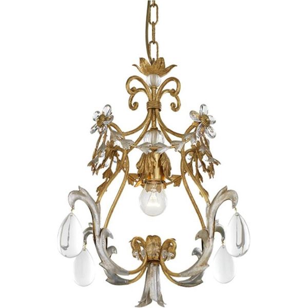 Casa Padrino Lampadario Barocco In Oro Antico / Argento Antico Ø 40 X H. 45 Cm - Magnifico Lampadario Da Salotto In Stile Barocco - Lampadario Da Hotel In Stile Barocco - Qualità Lussuosa - Italy-image