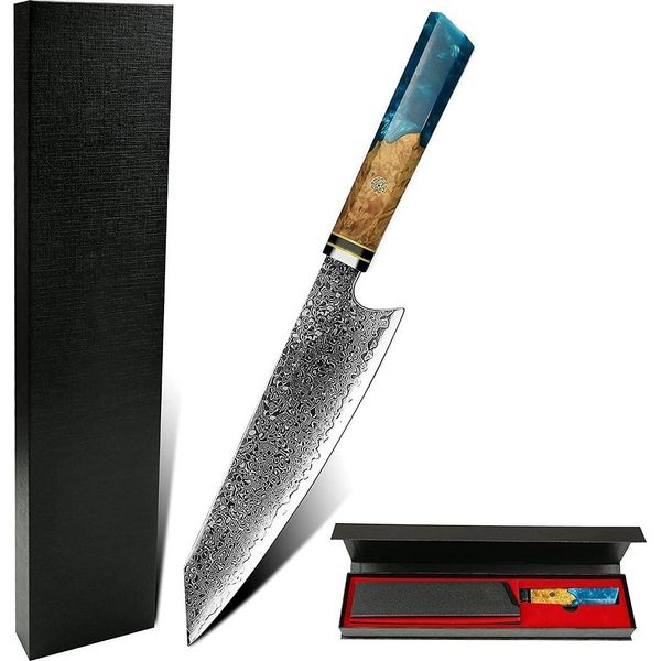 Coltello Da Cucina Damasco IS-14037 - Blu KP14037-image