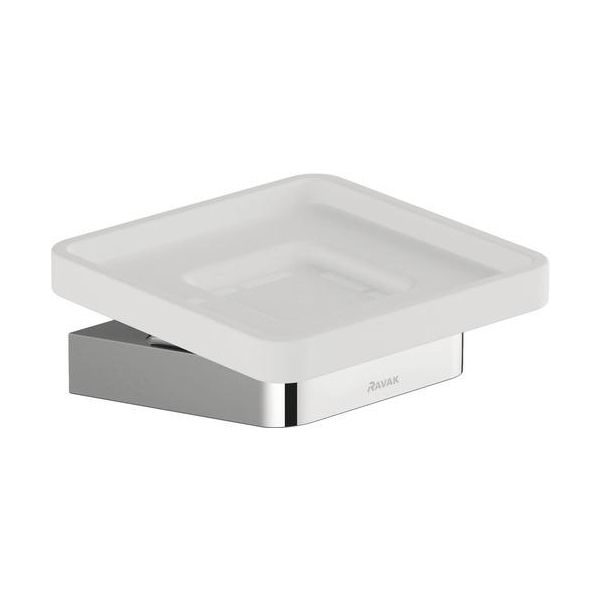 Ravak 10° - Distributore Di Sapone Con Supporto, Cromo/Vetro X07P354-image