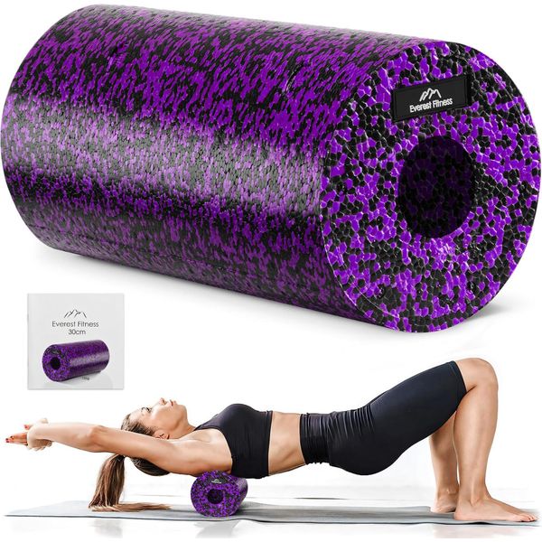 Everst Fitness Rullo Per Fascia 30Cm Medio Duro - Rullo Per Fitness Rullo Per Fascia Rullo Per Colonna Vertebrale - Rullo Per Pilates Rullo Per Massaggio Schiena - Rullo Per Massaggio Schiena - Rullo Per Massaggio Schiena - Rullo Per Pilates-image