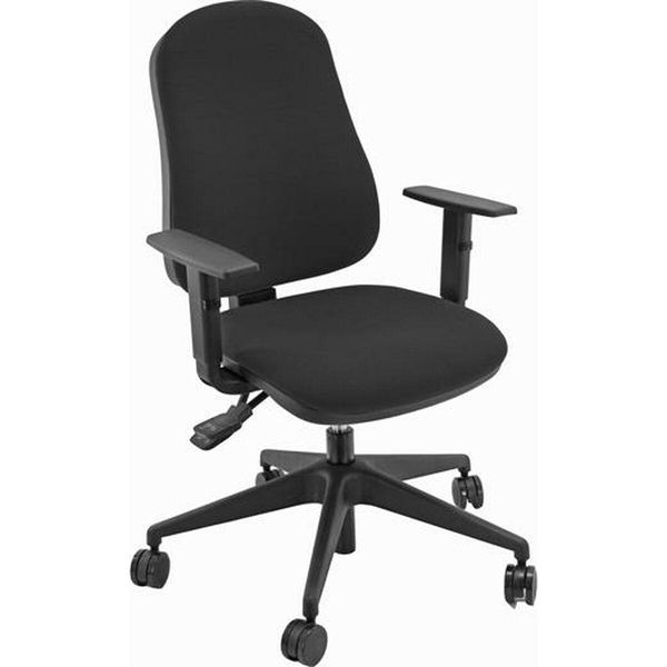 Sedia Da Lavoro In Tubero Nero Con Braccioli Regolabili Unisit Sisy/Br/It-image