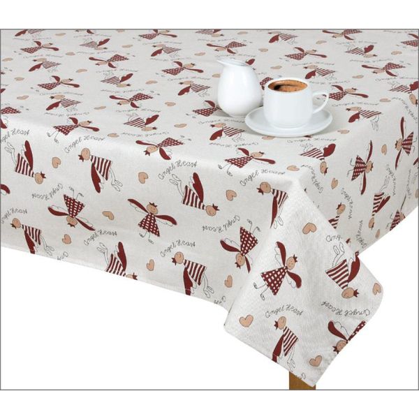 Tovaglia Ivo - 70X70 Cm - Rosso,Beige-image