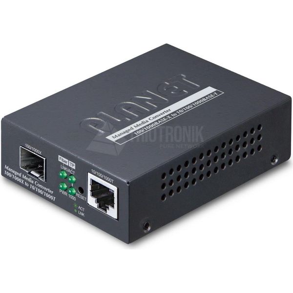 Planet Web/Snmp Man - Ieee 802.1Q - Ieee 802.1Ab - Ieee 802.1Ad - Ieee 802.1P - Ieee 802.3 - Ieee 802.3Ab - Ieee 802.3Ah - Ieee... - Gigabit Ethernet - 10,100,1000 Mbit/S - Sfp - Nero - Metallo (GT-915A)-image