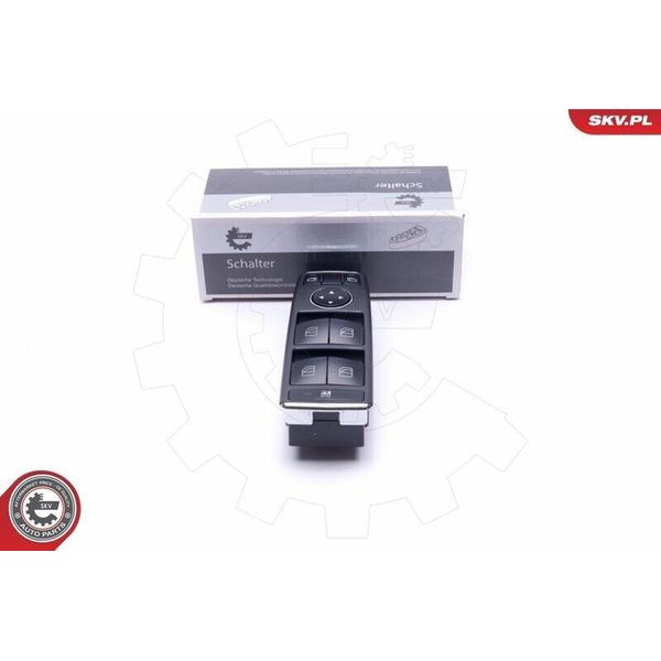 Esen Skv 37SKV166 Interruttore Alzacristalli Adatto Per MERCEDES-BENZ Classe B (W246, W242) Interruttore Alzacristalli Anteriore-image