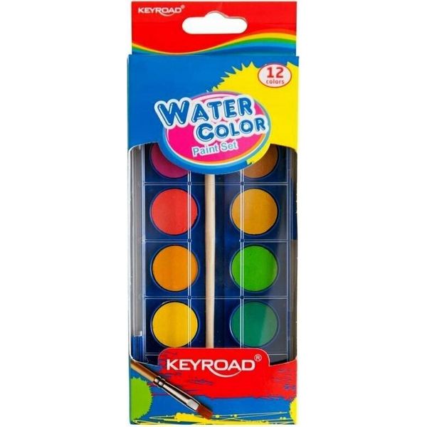 Keyroad Colori Ad Acquerello Con Pennello 12 Colori-image