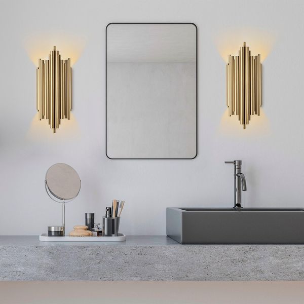 Opviq, Reis - 13341, Applique, Oro, Metallo, 22 X 11 X 50 Cm-image