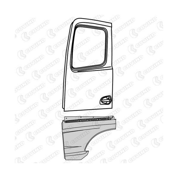 Covind Estensione Porta 960/ 11 Sinistra In Basso Adatta Per MERCEDES-BENZ Actros MP4 / MP5 5.580Kg-image