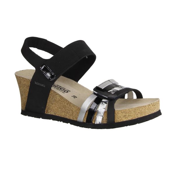 Mephisto Lucia Sandalo Donna, Pelle, Nero, Zeppa - Sandalo Donna / Fionda, Nero, Pelle&Nbsp-image