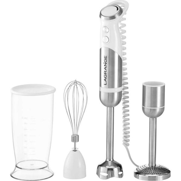 Frullatore A Immersione 1000 W Acciaio Inossidabile/Bianco Lagrange 619013-image