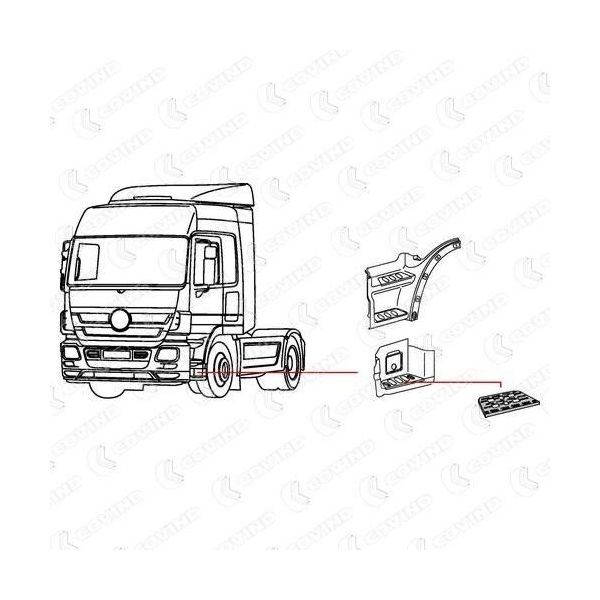 Pedana Covind 943/215 Adatta Per MERCEDES-BENZ Actros MP2 / MP3-image