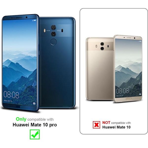 Cadorabo Cover Per Huawei Mate 10 Pro Cover Protettiva In Turchese Cover Protettiva Cover Per Telefono Cellulare Cover Fiori Custodia Fiore-image