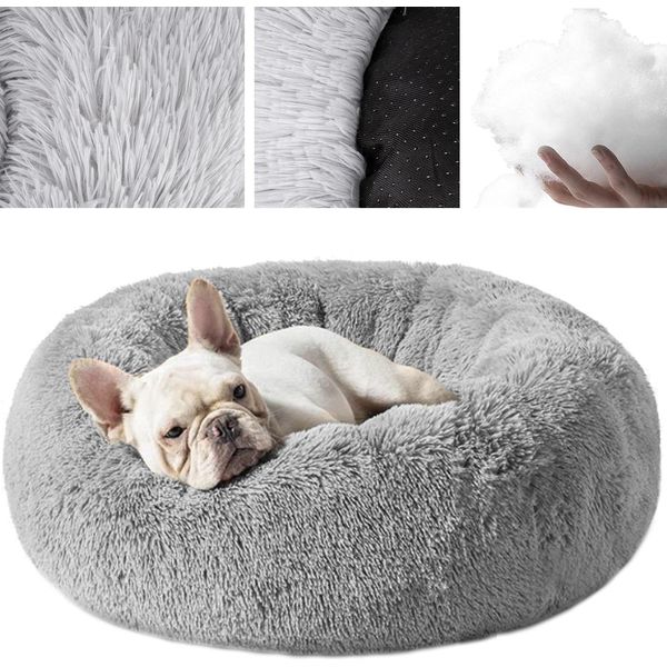 Letto Per Cani Letto Per Gatti Rotondo Ø 60 Cm Lavabile Antiscivolo Morbido Caldo Ciambella Letto Per Cani Peluche 22759-image