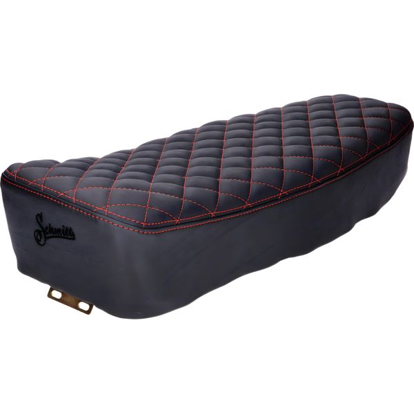 Kit Sedile Schmitt Raute Trapuntato, Nero / Rosso Per Simson S50, S51, S70-image