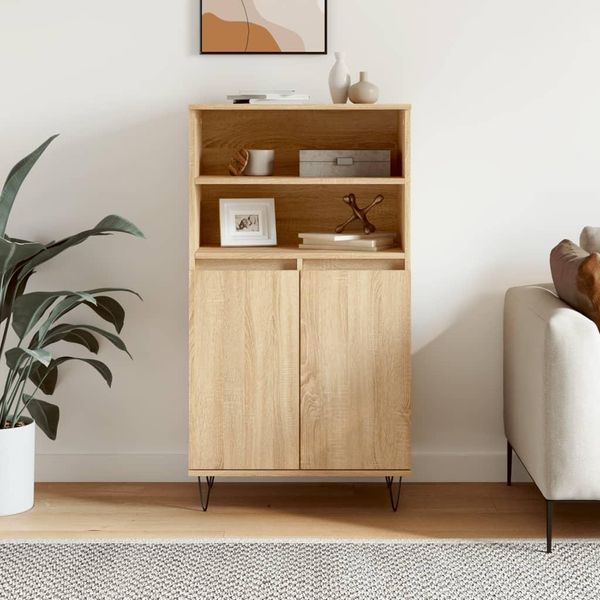 Vidaxl Credenza Sonoma Rovere 60X36X110 Cm Materiale A Base Di Legno-image