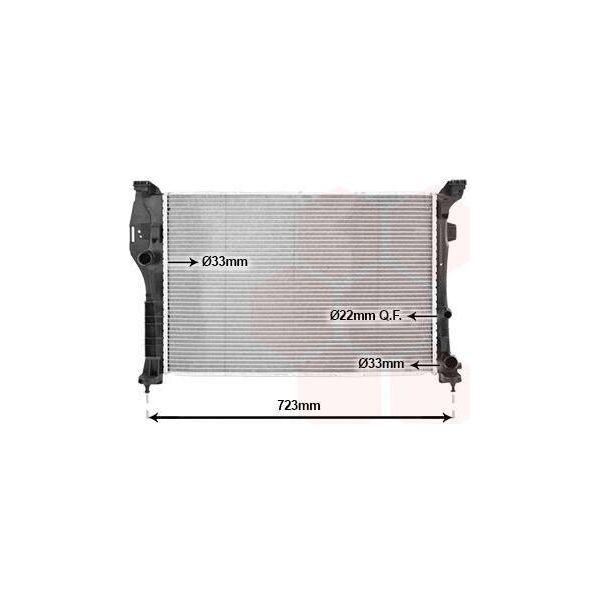 Van Wezel 30012712 Radiatore Acqua Raffreddatore Motore Adatto A MERCEDES-BENZ Classe A (W176) Cla Coupé (C117) Gla (X156) Cla Shooting Brake (X117)-image
