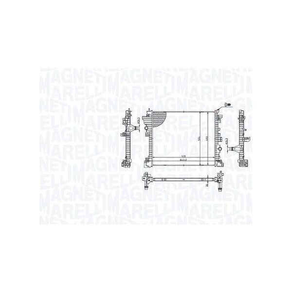 Magneti Marelli 350213214300 Radiatore Acqua Radiatore Motore Per Alfa Romeo Giulia (952) Stelvio (949)-image