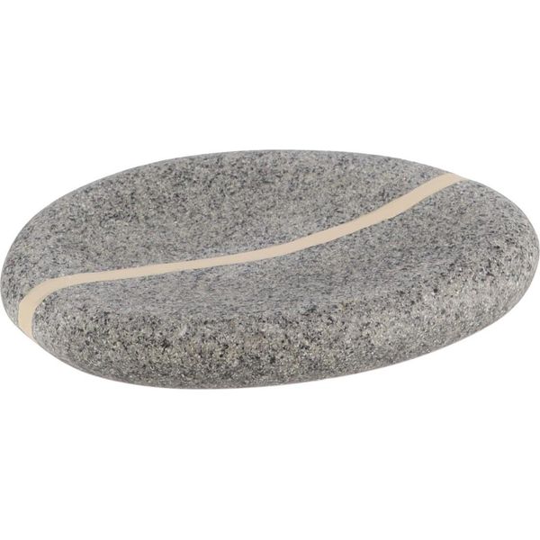 Tendance Portasapone Grigio In Poliresina 11,5X10X2 Cm Decorazione Per Il Bagno-image