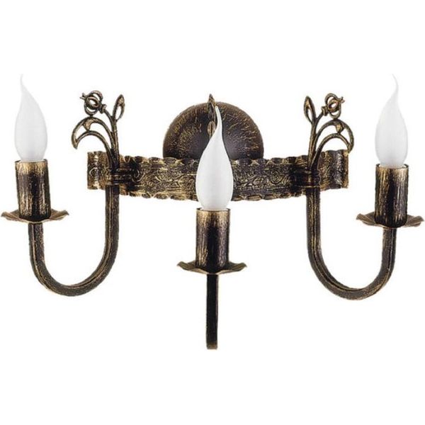 Casa Padrino Lampada Da Parete Barocca In Bronzo Antico 42 X 24 X H. 25 Cm - Lampada Da Parete Barocca In Metallo - Luci Barocche - Nobile & Magnifico-image