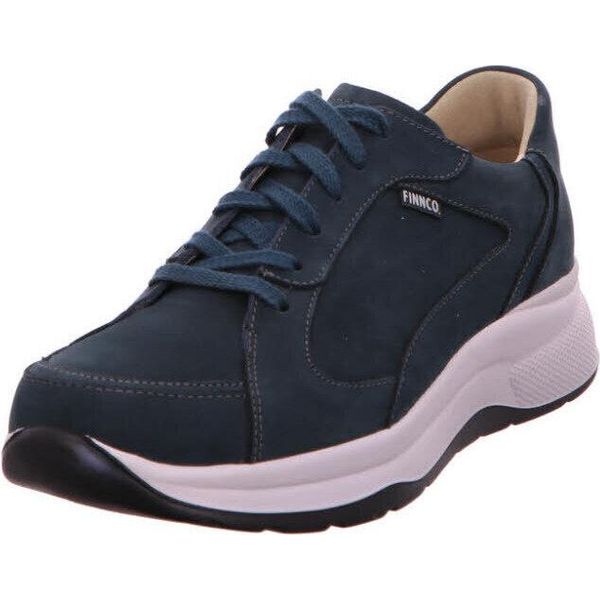 Finn Comfort Piccadilly Scarpa Stringata Da Donna, Petrolio, Pelle, Nuovo - Scarpe Da Donna, Scarpe Comode Stringate, Blu, Pelle (Oilbuk)-image