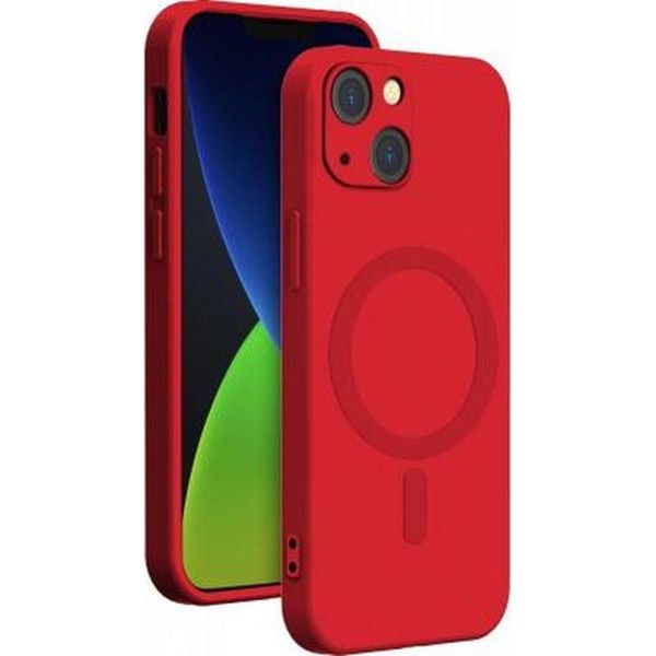 Bigben Connected, Custodia In Silicone Per Apple Iphone 14 Plus Compatibile Con Magsafe, Rosso-image