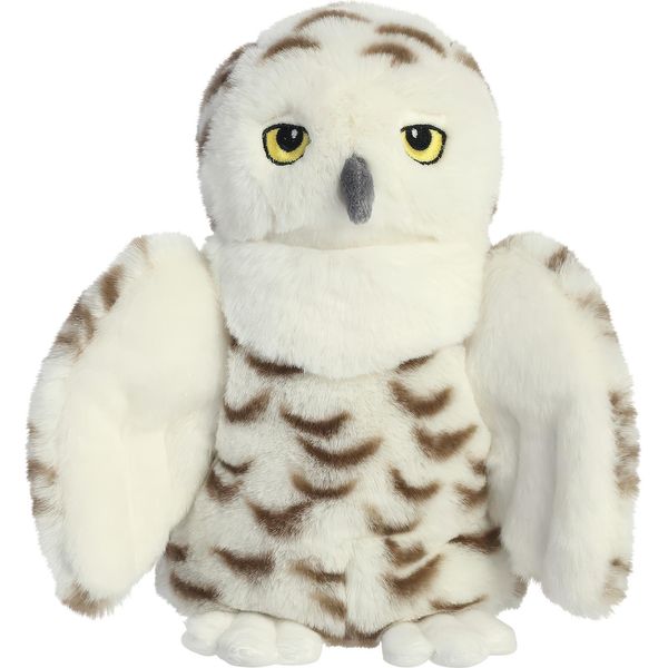 Aurora, 35029, Eco Nation Gufo Delle Nevi, 20,3 Cm, Peluche, Bianco-image
