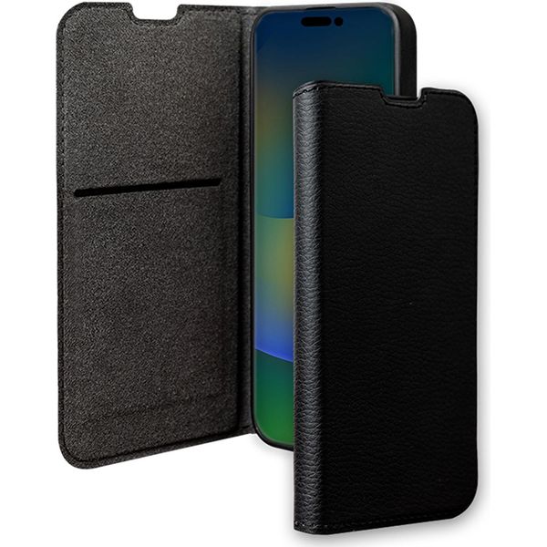 Bigben Connected, Custodia Per Apple Iphone 15 Pro Folio Wallet Con Portacarte E Supporto Video, Nero-image