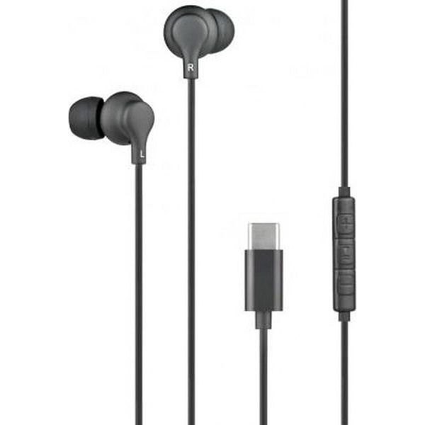 Bigben Connected, Cuffie In-Ear Usb C Nere Con Telecomando E Microfono, Nero-image