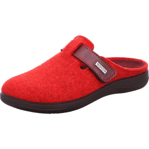 Pantofola Da Donna Rohde In Morbido Feltro Bari 6549, Misura:42 Eu, Colore:Rosso-image