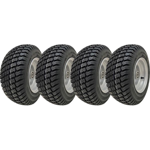 16X6.50-8 Ruota Tagliaerba 4Ply P332 Cerchio In Acciaio 20Mm Cuscinetto (Set Di 4)-image