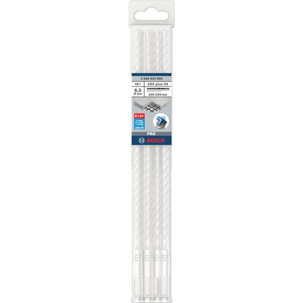 Trapano A Percussione Pro Sds Plus-5X, 6,5 X 200 X 260 Mm, 10 Pz.-image