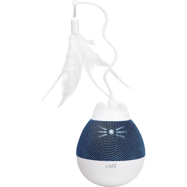 Distributore Di Snack Catit Pixi Spinner, Interattivo, Bianco E Blu, Attivabile Al Tatto-image