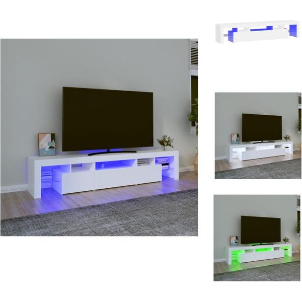 Mobile Tv Vidaxl Con Luci Led Bianche 200X36,5X40 Cm - Mobili Tv-image