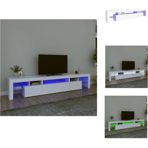 Mobile Tv Vidaxl Con Luci Led Bianche 215X36,5X40 Cm - Mobili Tv-image