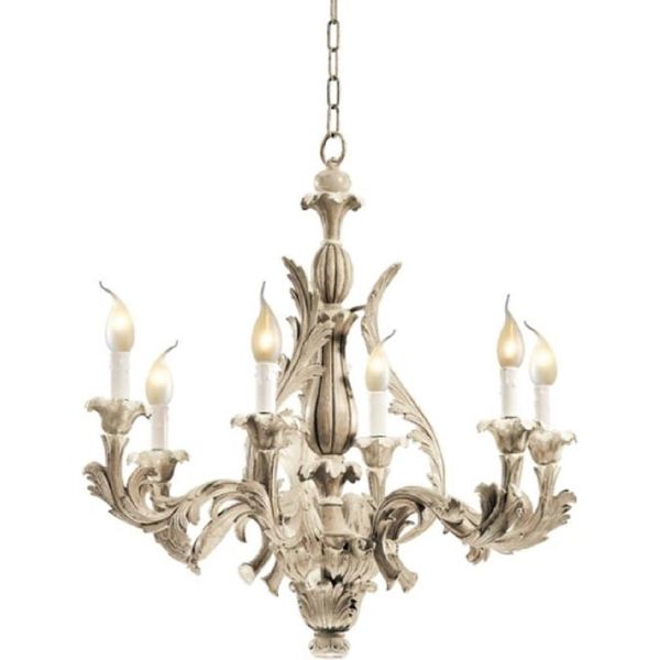 Casa Padrino Lampadario Barocco Grigio Antico Ø 74 X H. 69 Cm - Magnifico Lampadario Da Salotto In Stile Barocco - Nobile E Magnifico - Qualità - Italy-image