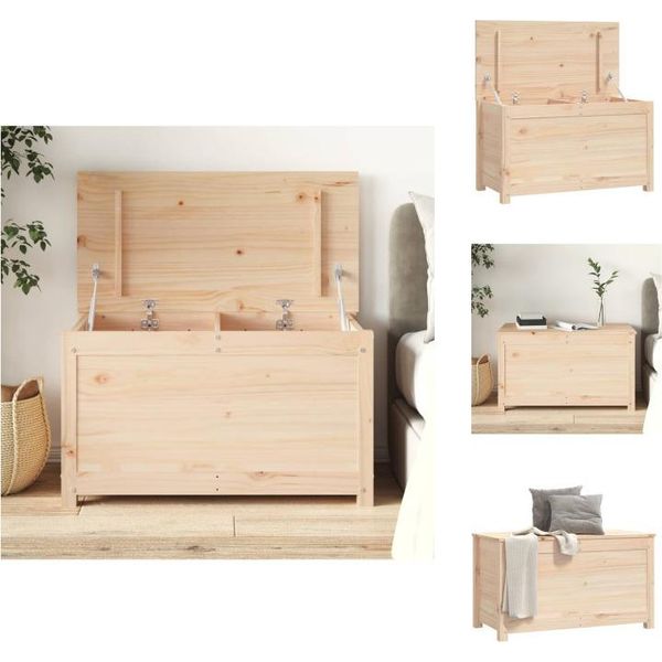 Vidaxl Cassapanca 80X40X45,5 Cm In Legno Di Pino Massiccio - Armadi-image