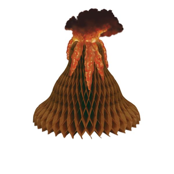 Vulcano Per La Decorazione Della Tavola - Carta A Nido D'ape - Misura Unica-image