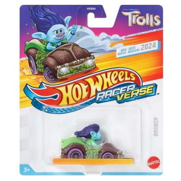Hot Wheels Racer Verse HRT34, Auto, Trolls, 3 Anni, Plastica, Multicolore-image