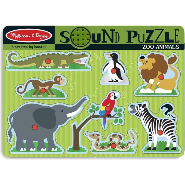Melissa & Doug - Puzzle In Legno Con I Suoni Degli Animali Dello Zoo-image