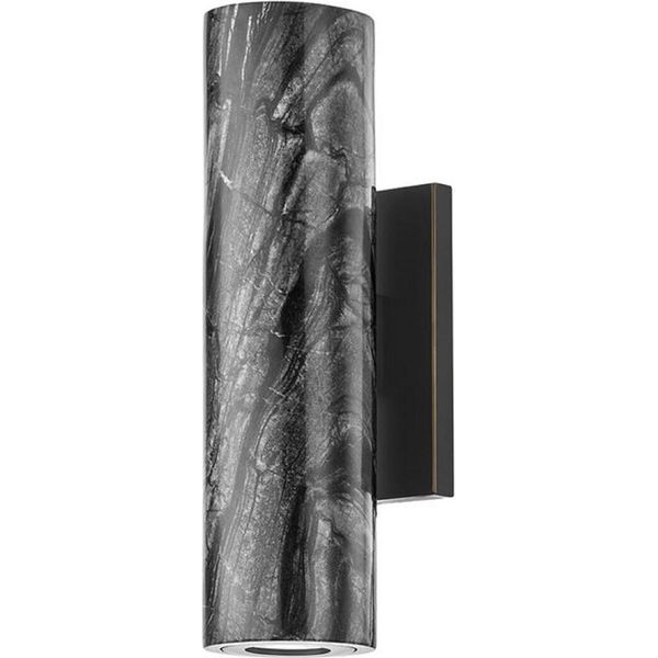 Casa Padrino Applique Led In Marmo Nero/Ottone 6,35 X 8,89 X H. 25,4 Cm - Applique Per Soggiorno - Applique Per Hotel - Applique Per Ristorante - Illuminazione - Interni-image