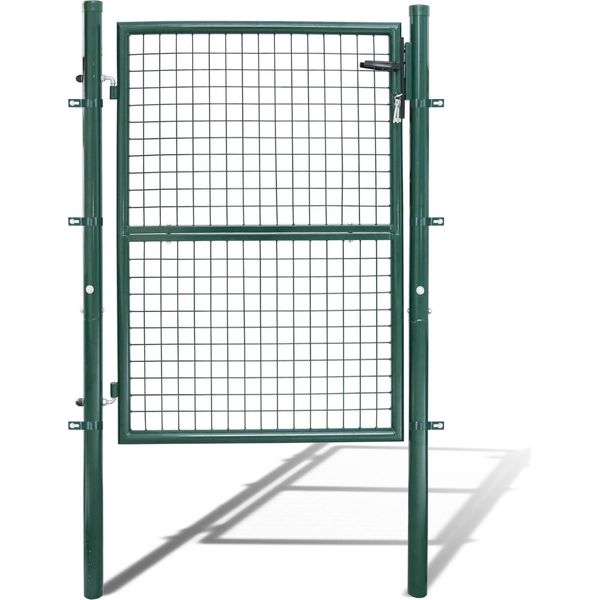 Tolletour Cancello Giardino Porta Recinzione Porta Recinzione Cancello Giardino Cancello Recinzione Giardino Porta Giardino Acciaio Zincato Giardino 150X100Cm Verde-image