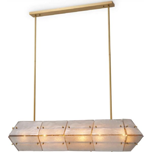 Casa Padrino Lampadario Ottone Antico/Grigio 130 Cm-image