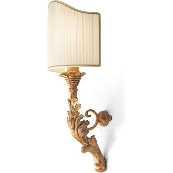Casa Padrino Lampada Da Parete In Stile Barocco Oro Antico / Crema / Oro 11 X 20 X H. 42 Cm - Magnifica Lampada Da Parete In Stile Barocco - Luci Barocche - Qualità - Italy-image