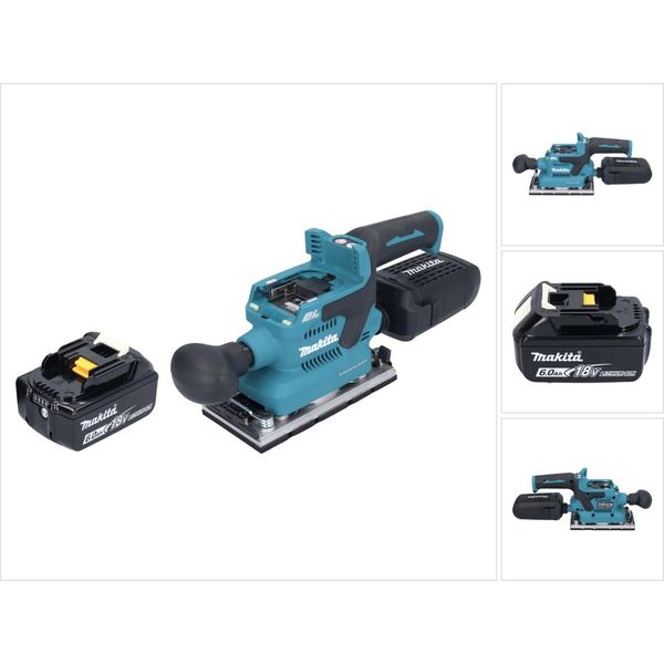 Levigatrice Orbitale A Batteria Makita Dbo 382 G1 18 V 93 X 185 Mm Brushless + 1X Batteria Ricaricabile 6,0 Ah - Senza Caricabatterie-image