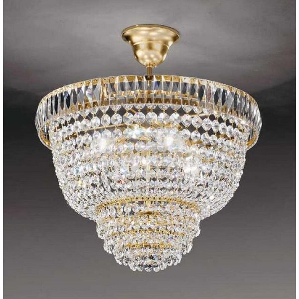 Casa Padrino Lampada A Sospensione In Cristallo Barocco Oro Ø 33 Cm - Italy-image