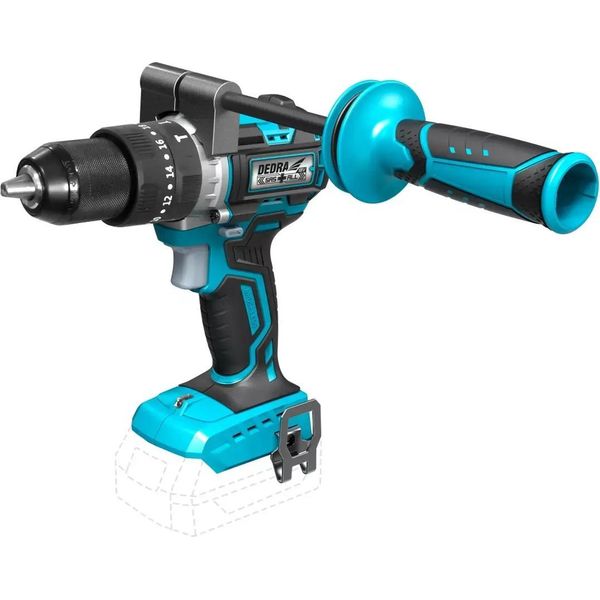 Trapano A Batteria, Avvitatore 18V, Dedra Sas+All Ded7140 85Nm, 13Mm Con Percussione, Brushless-image