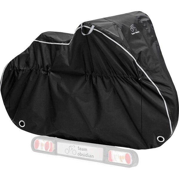 Teamobsidian Garage Per Biciclette Resistente Alle Intemperie - Copertura Per Biciclette Impermeabile - Garage Per Biciclette 600D All'aperto - Da 1 A 3 Biciclette - Telone Per Biciclette-image