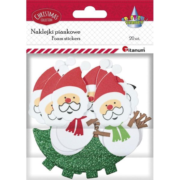 Adesivi Natalizi In Schiuma 20Pz Natale Titanum-image