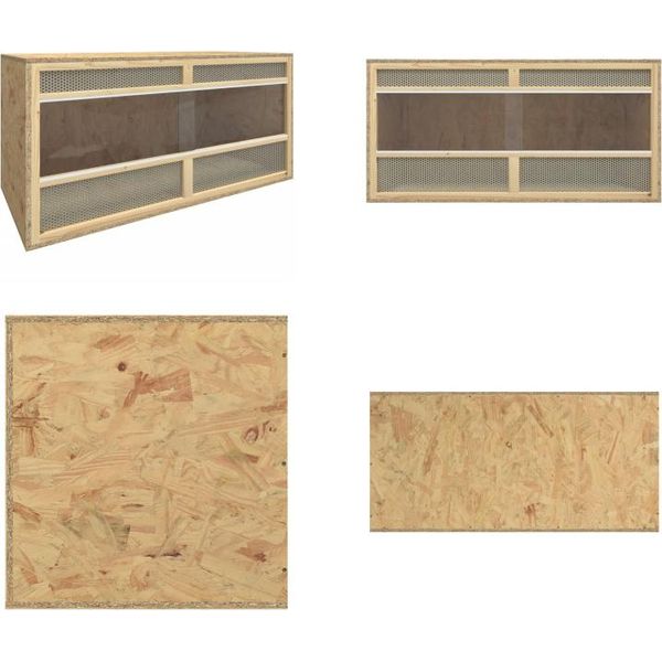 Vidaxl Terrario In Legno 100X47X47 Cm - Terrario - Terrari - Terrario In Vetro - Terrario Contenitore-image
