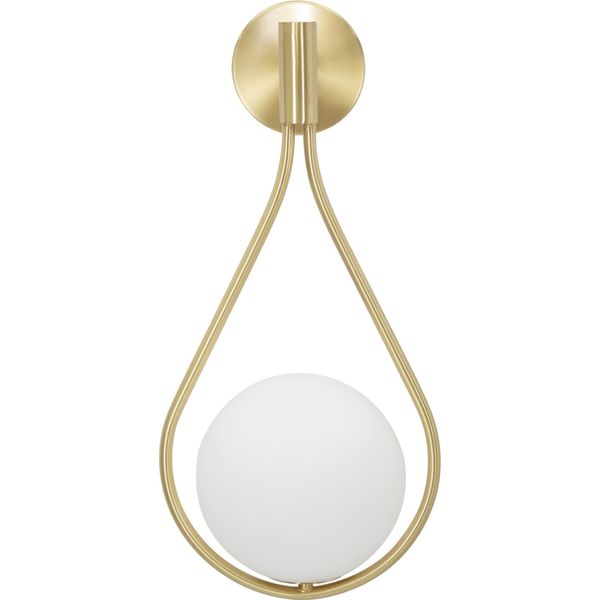 Mauro Ferretti Lampada Da Parete Glamy Ablegen E14 24X20X52 Cm Bianco Oro-image