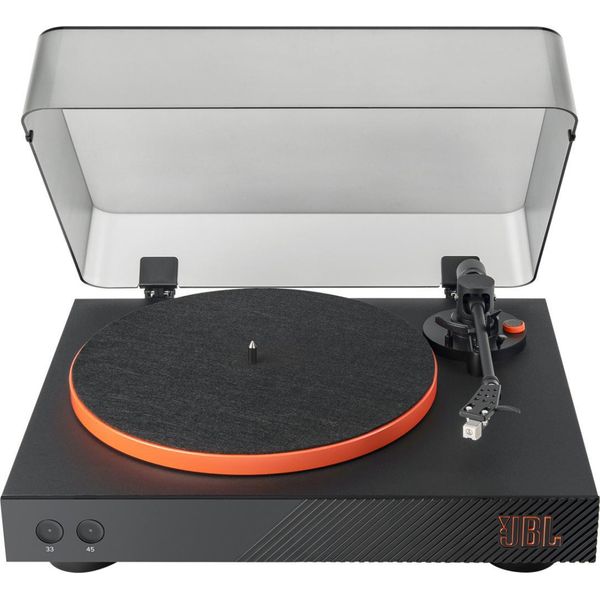 Jbl Spinner Bt, Giradischi Audio Con Trasmissione A Cinghia, Nero, Arancione, Alluminio, 33 1/3,45 Rpm, Motore Dc, 65 Db-image